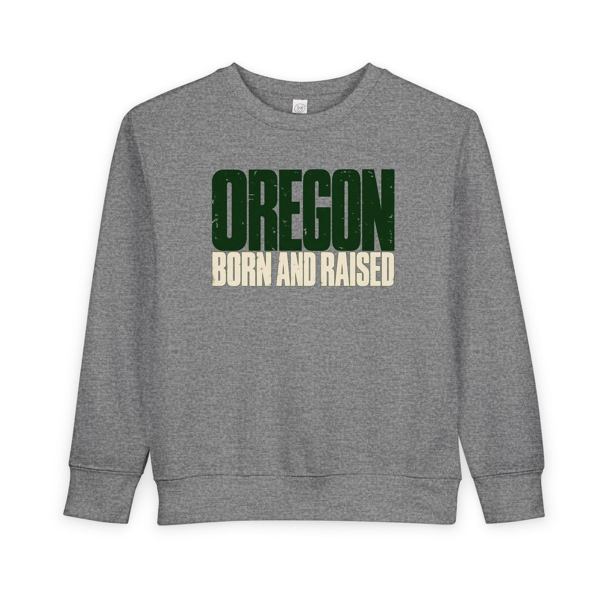 Oregon Born and Raised Streetwear Unisex Toddler Sweatshirt