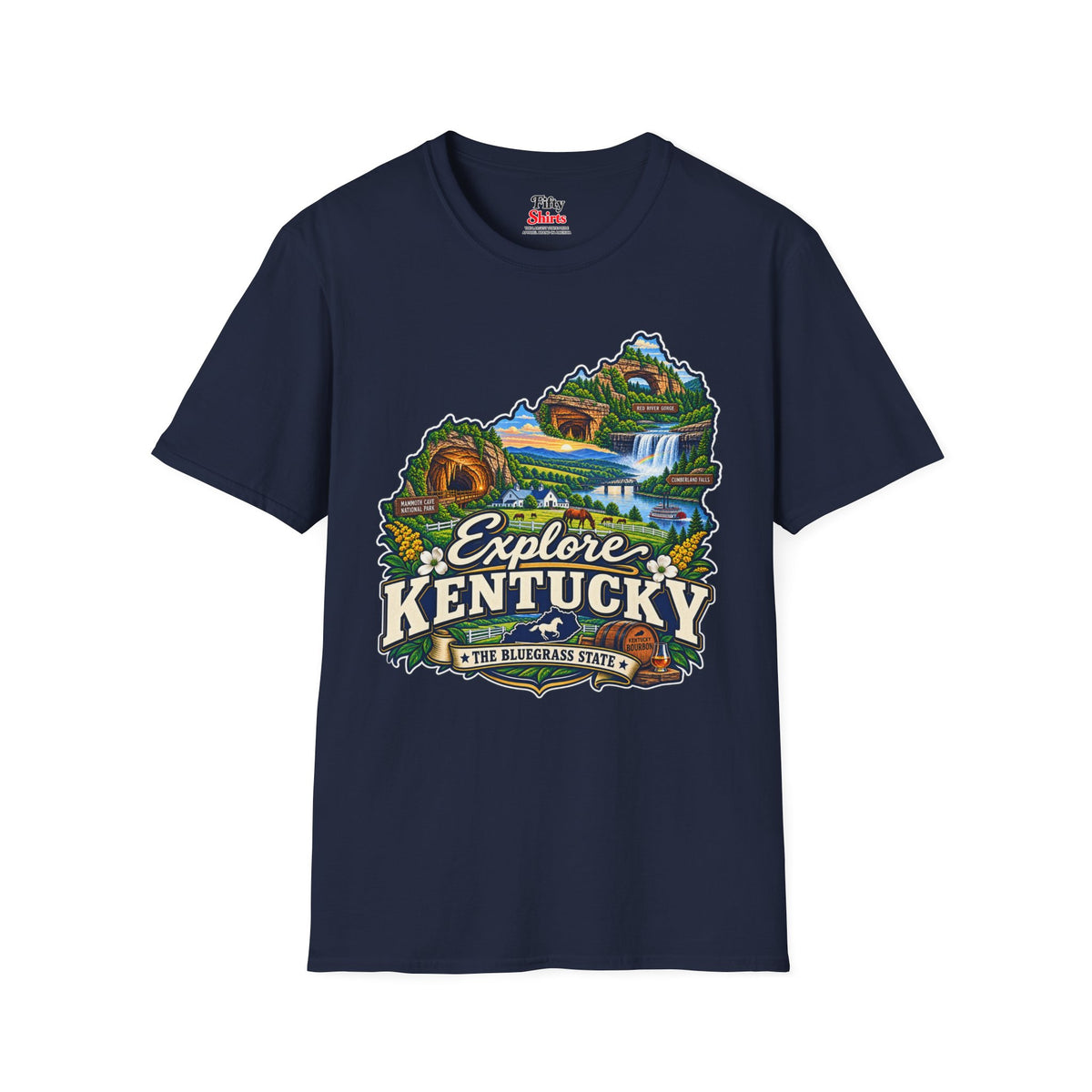 Explore Kentucky Unisex Softstyle T Shirt State Pride Graphic Tee Collections FS03