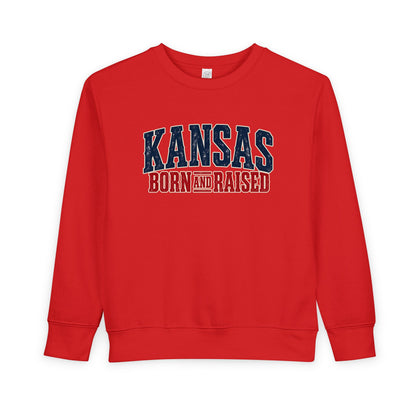 Kansas Born and Raised Western Heritage Unisex Toddler Sweatshirt