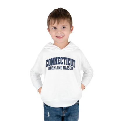 Connecticut Born and Raised Vintage Athletic Heritage Unisex Toddler Pullover Fleece Hoodie
