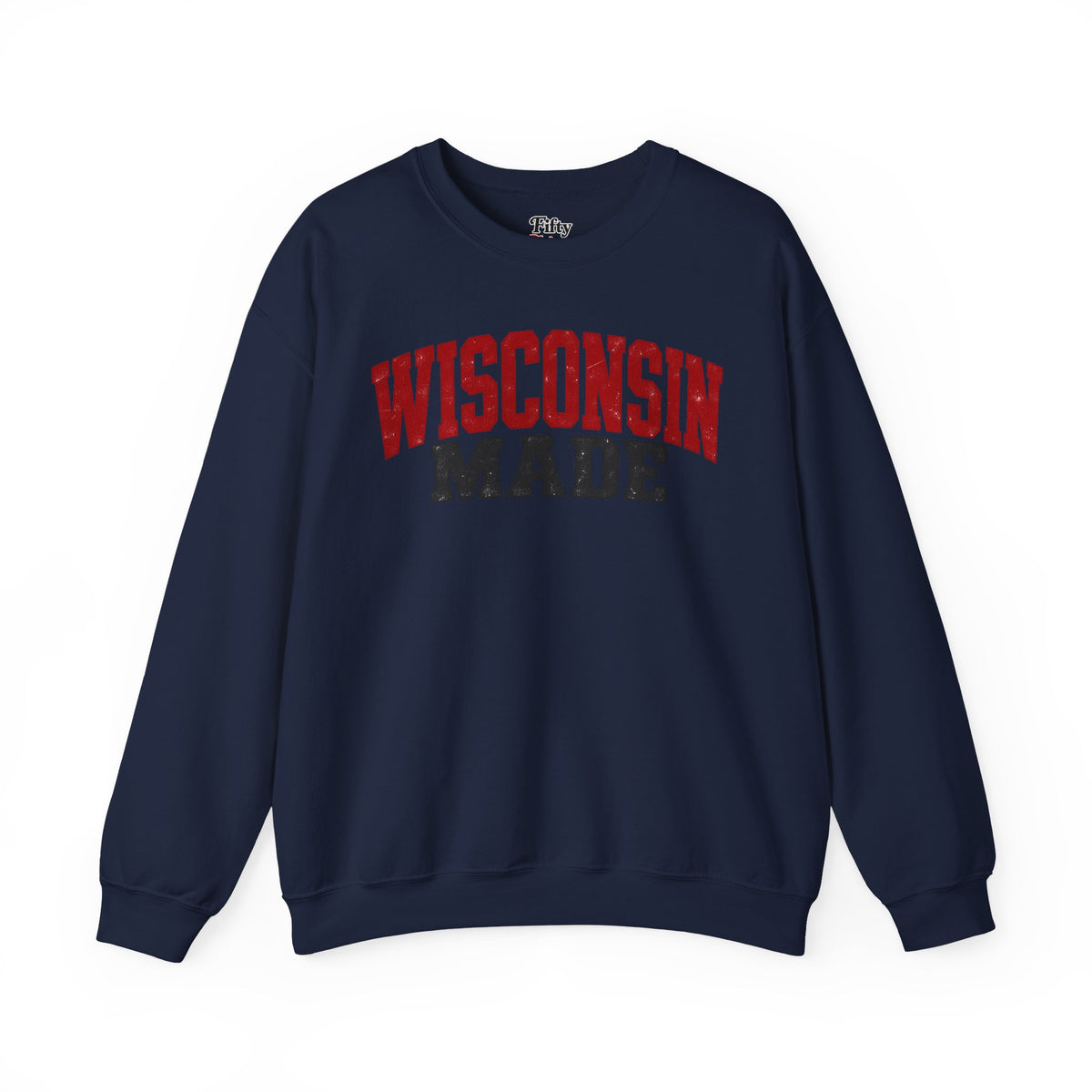 Wisconsin Made Unisex Crewneck Sweatshirt State Name Graphic
