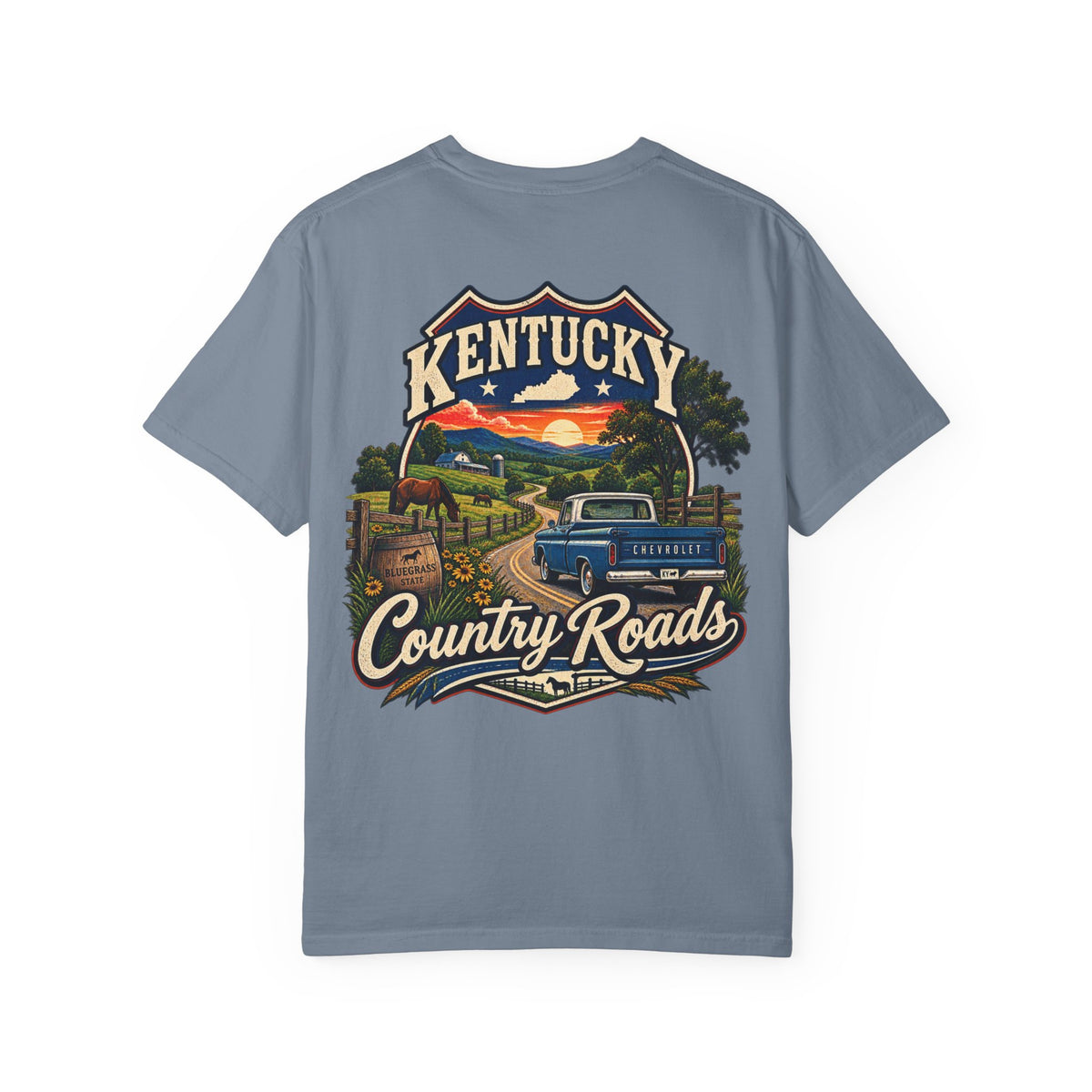 Kentucky Country Roads Unisex Comfort Color 1717 Streetwear Graphic Tee