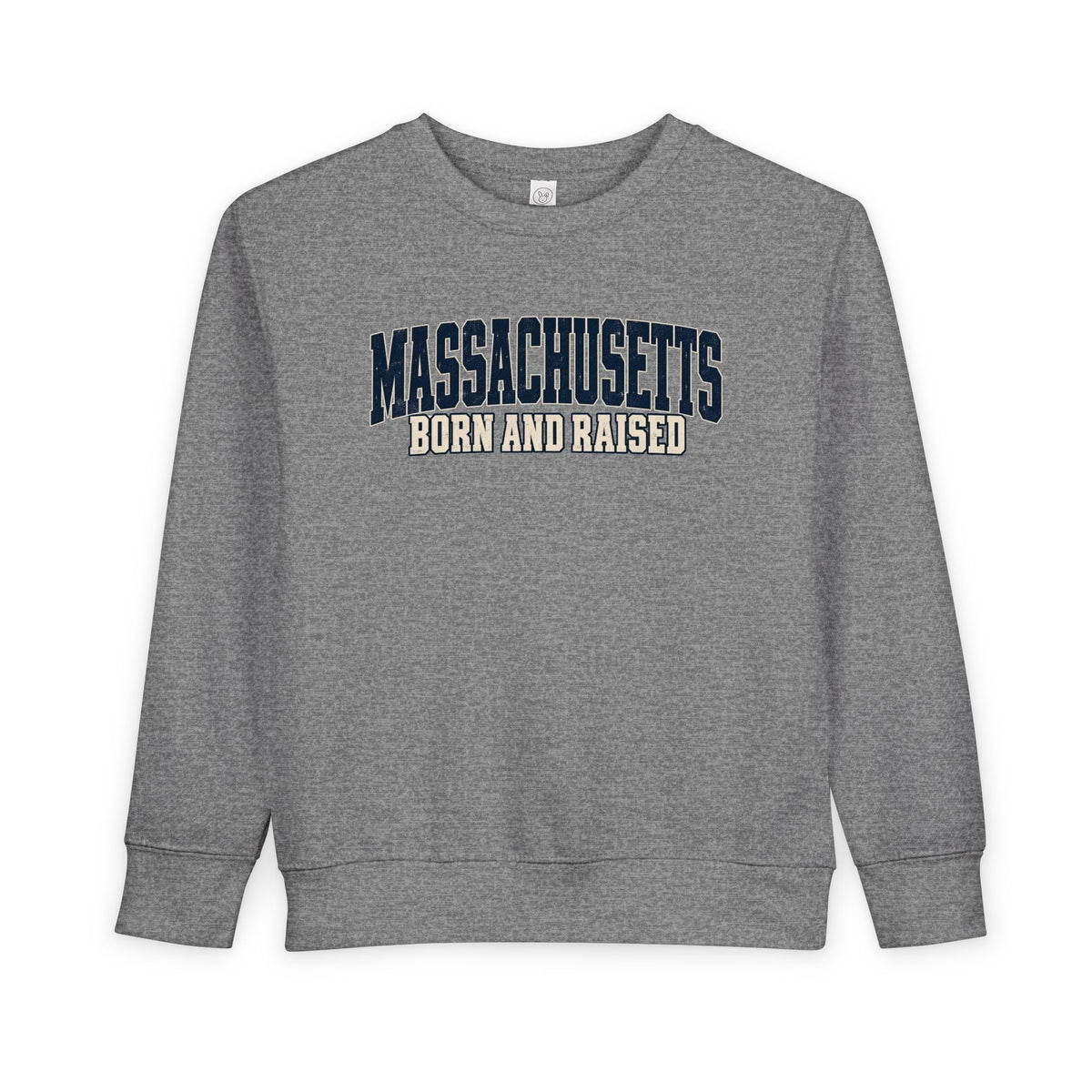 Massachusetts Born and Raised Rugged Heritage Unisex Toddler Sweatshirt