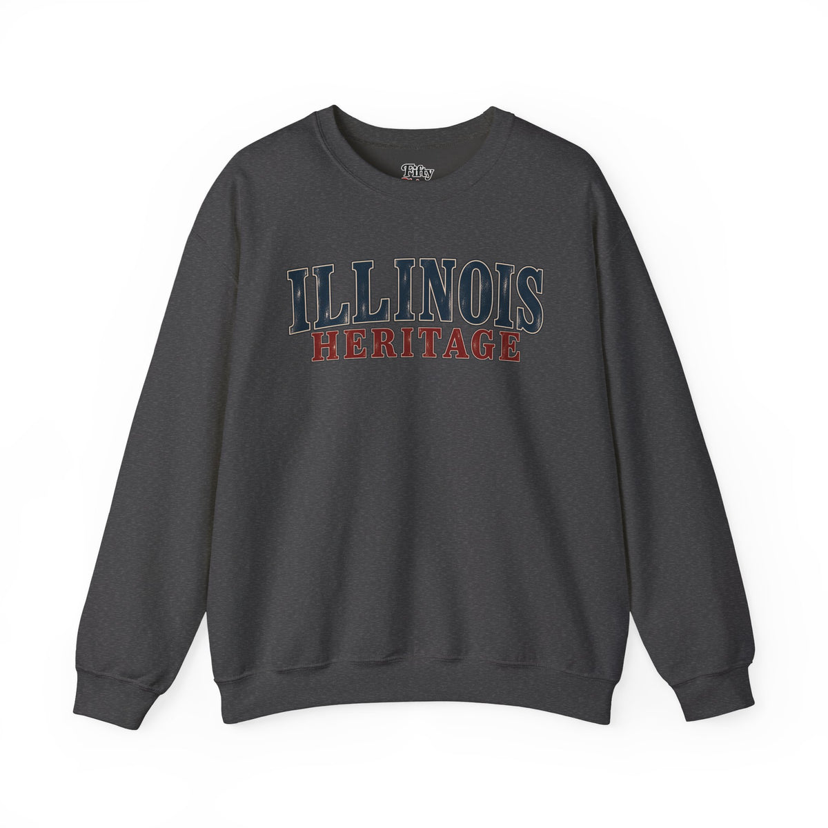 Illinois Heritage Unisex Crewneck Sweatshirt State Name Graphic