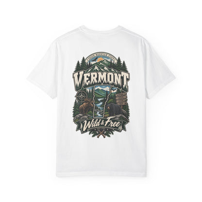 Vermont Wild & Free Unisex Comfort Color 1717 Streetwear Graphic Tee
