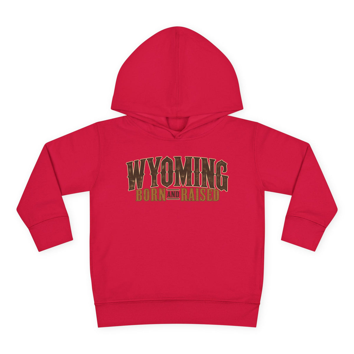 Wyoming Born and Raised Premium Ranch Heritage Unisex Toddler Pullover Fleece Hoodie