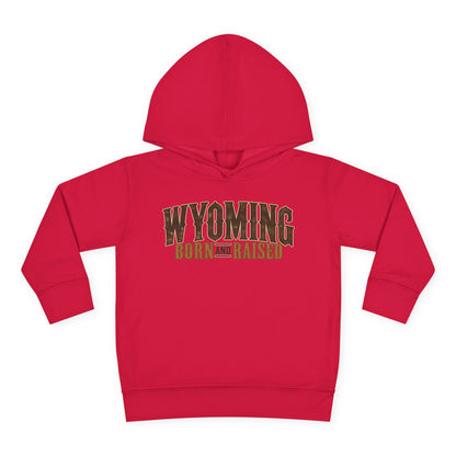 Wyoming Born and Raised Premium Ranch Heritage Unisex Toddler Pullover Fleece Hoodie