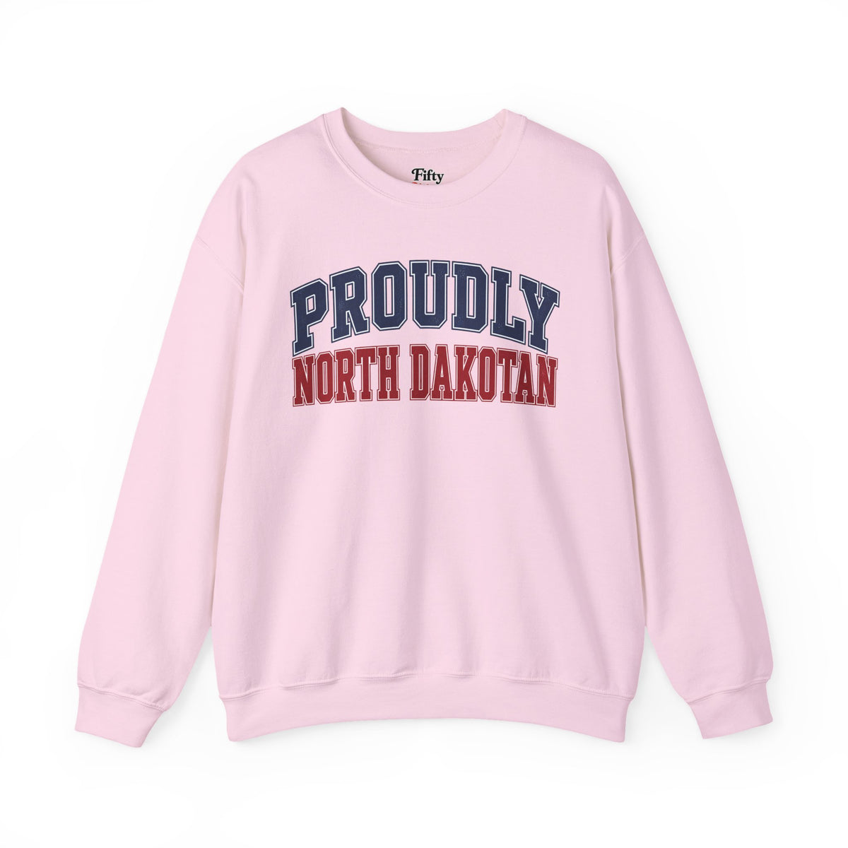 Proudly North Dakotan Dakota  Unisex Crewneck Sweatshirt State Name Graphic
