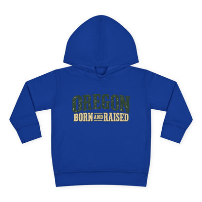 Oregon Born and Raised Rustic Pacific Northwest Unisex Toddler Pullover Fleece Hoodie