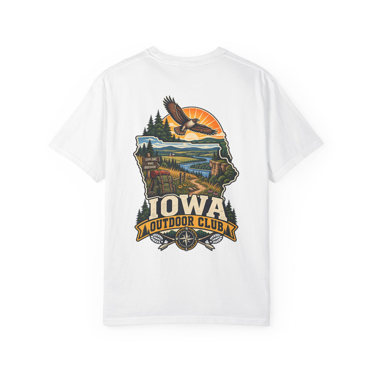 Iowa Outdoor Club Unisex Comfort Color 1717 Streetwear Graphic Tee