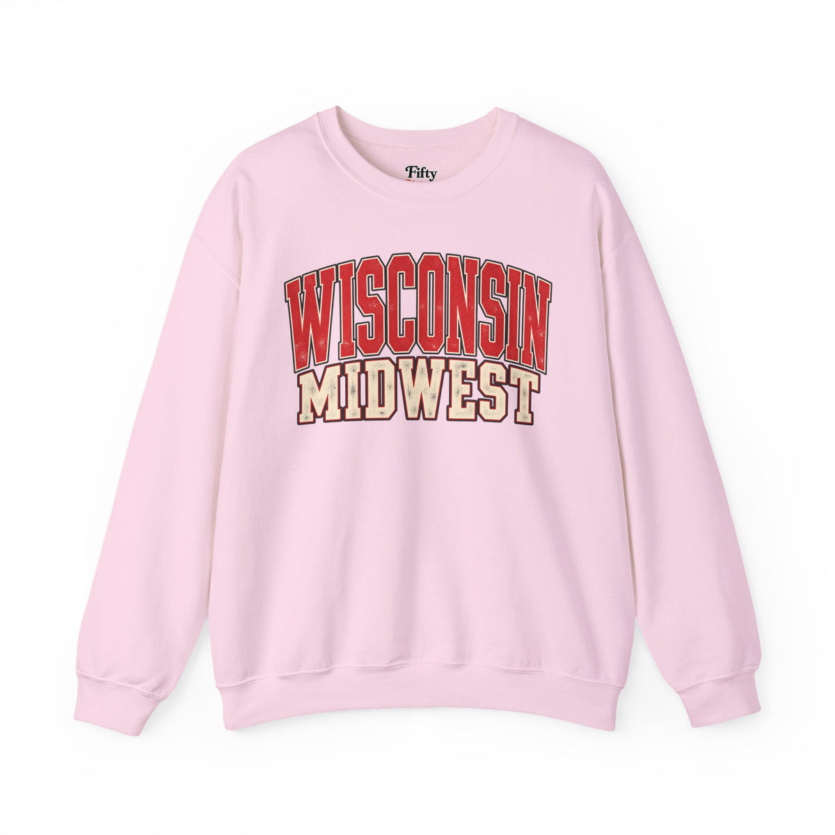 Wisconsin Midwest Unisex Crewneck Sweatshirt State Name Graphic