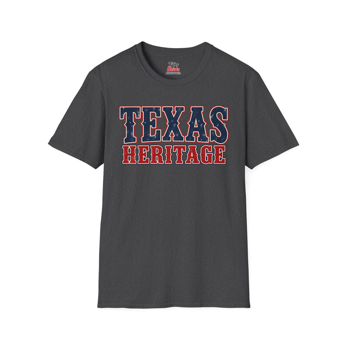 Texas Heritage Unisex Softstyle T Shirt State Name Graphic Tee