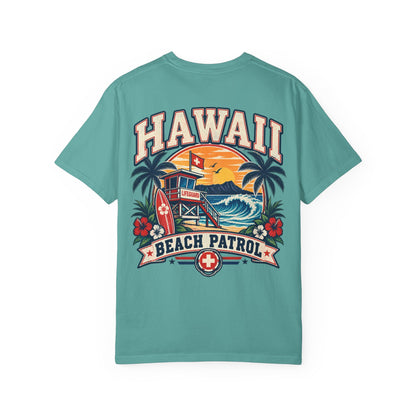 Hawaii Beach Patrol Unisex Comfort Color 1717 Streetwear Graphic Tee