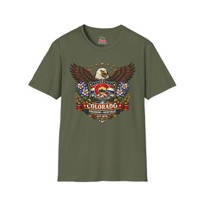 Colorado Americana Eagle Unisex Softstyle T Shirt State Pride Graphic Tee Collections FS03