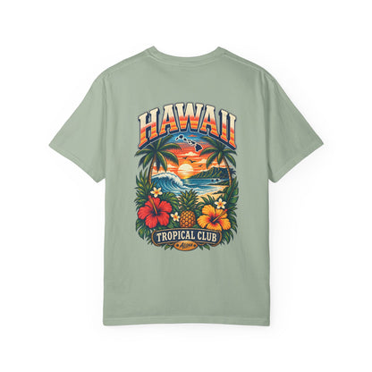 Hawaii Tropical Club Unisex Comfort Color 1717 Streetwear Graphic Tee