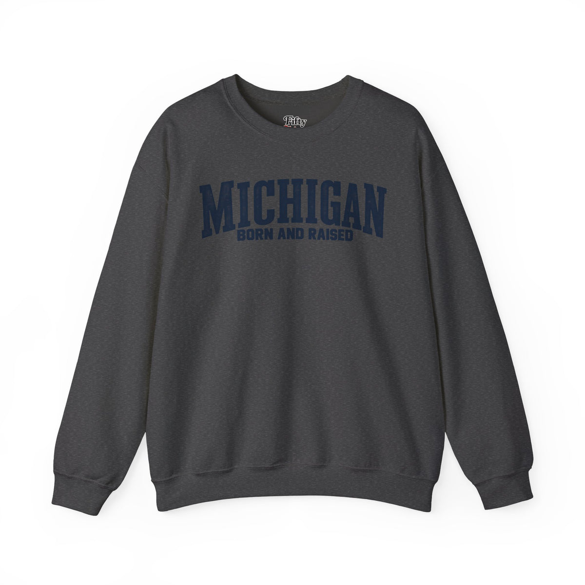 Michigan Born and Raised Classic Americana Unisex Sweatshirt Graphic