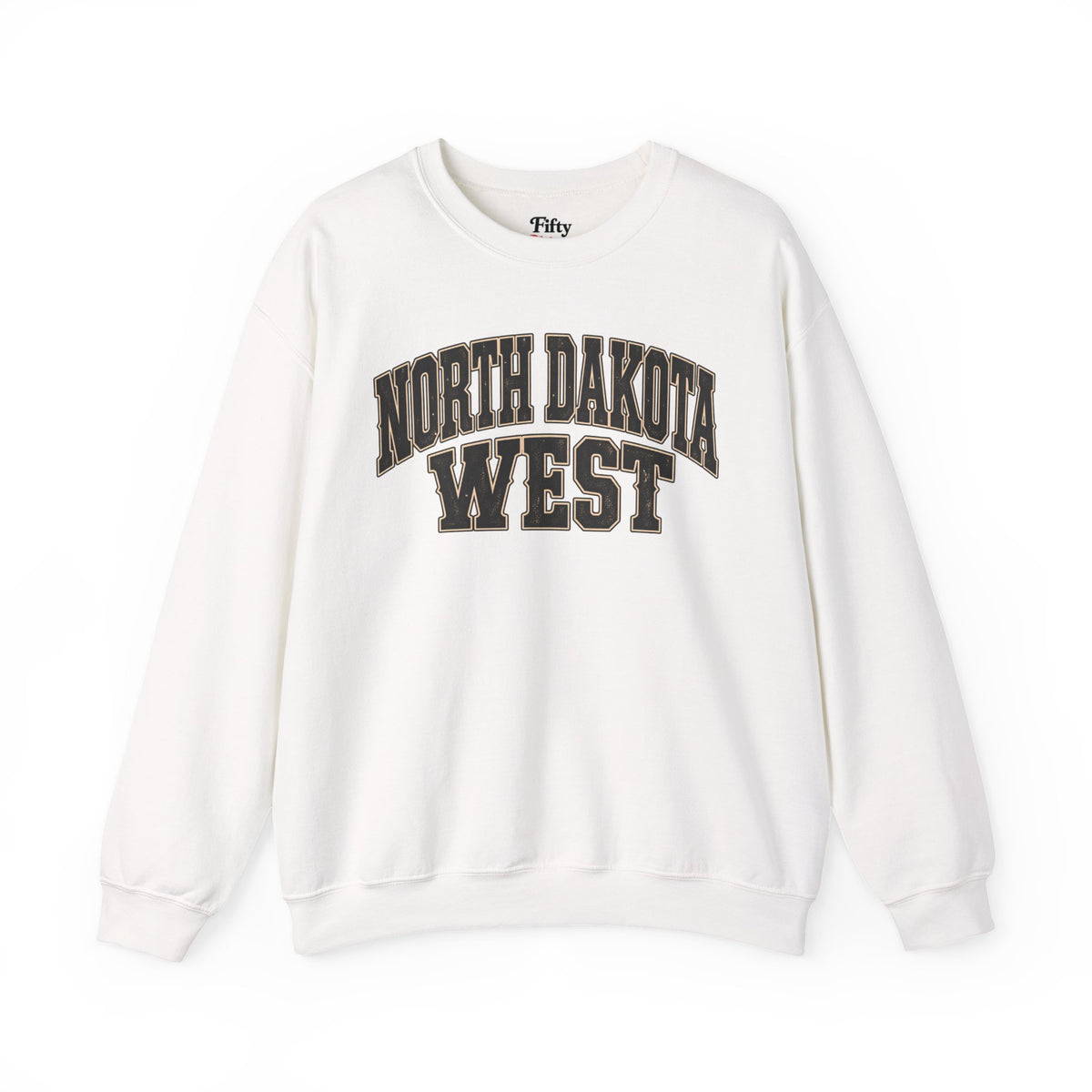 North Dakota West Unisex Crewneck Sweatshirt State Name Graphic