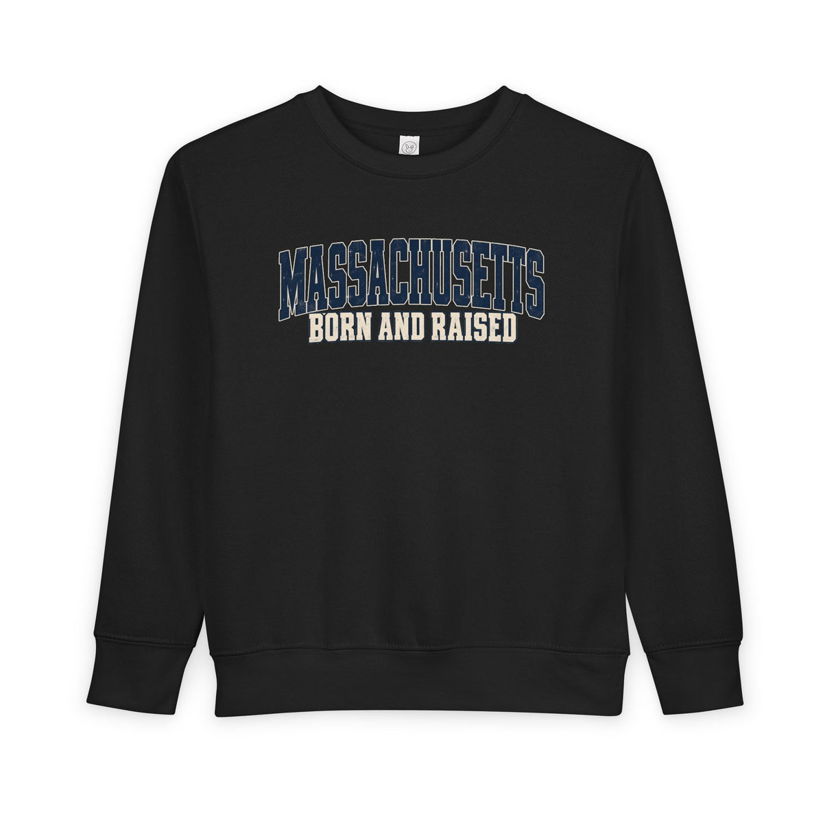 Massachusetts Born and Raised Rugged Heritage Unisex Toddler Sweatshirt