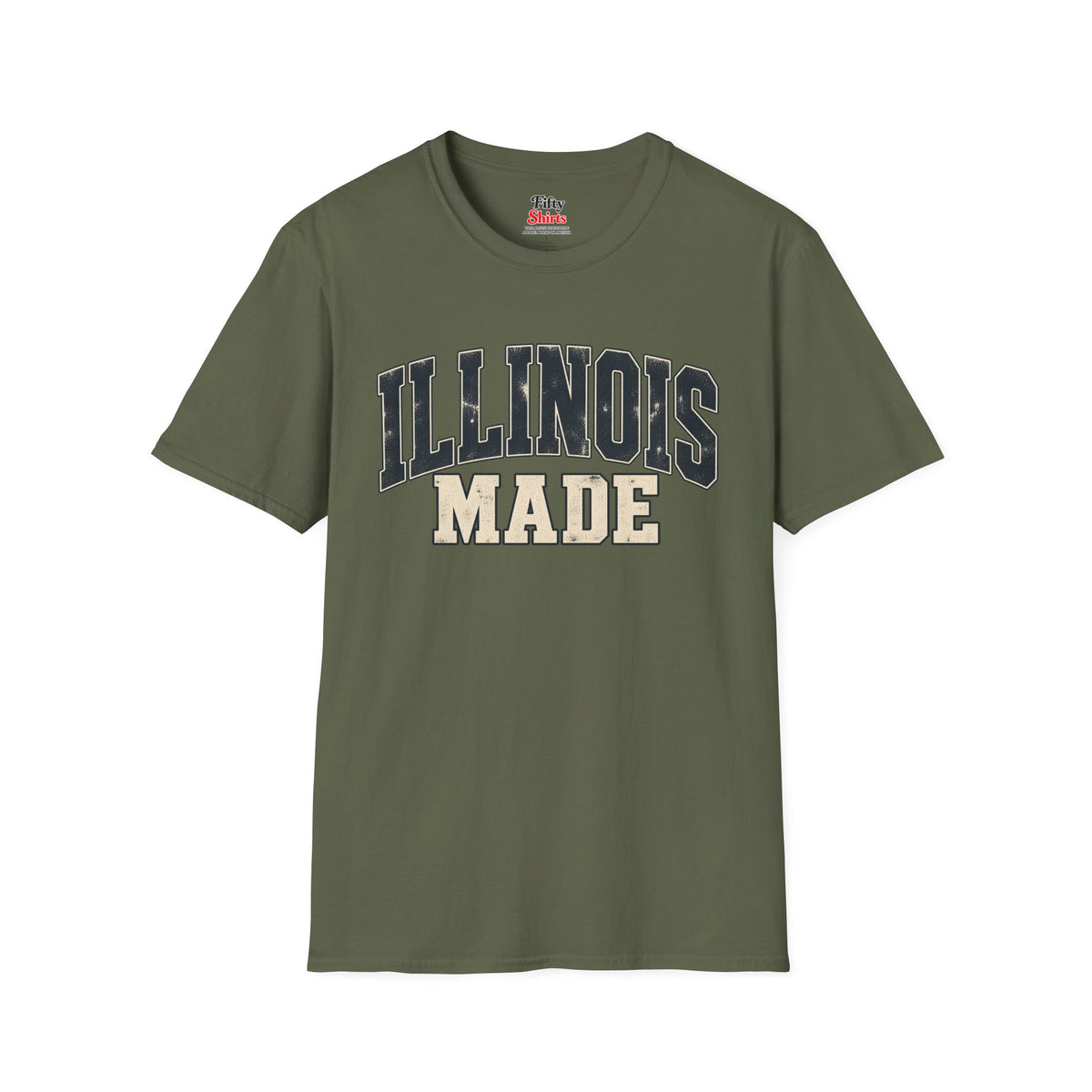 Illinois Made Unisex Softstyle T Shirt State Name Graphic Tee