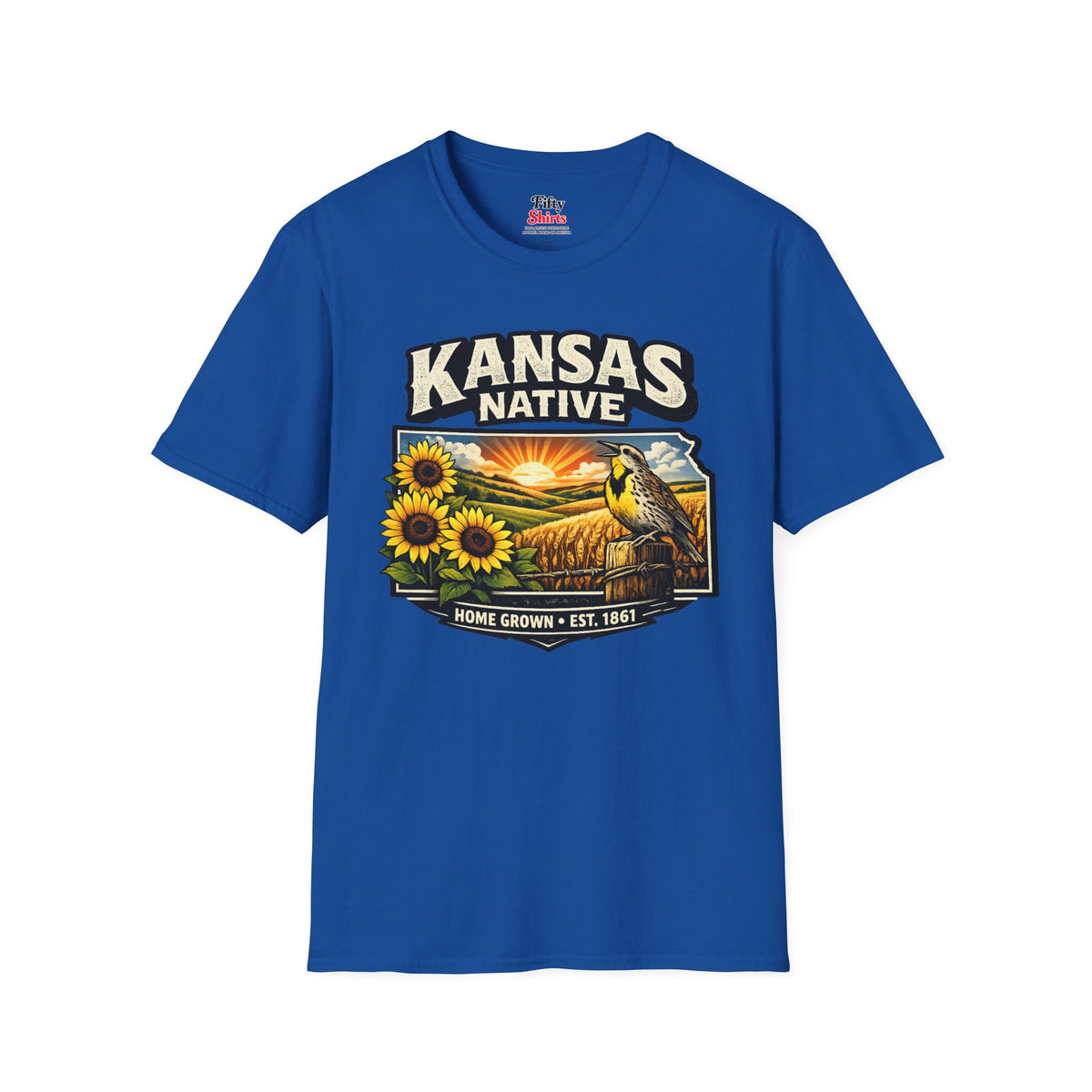 Kansas Native Unisex Softstyle T Shirt State Pride Graphic Tee Collections FS03