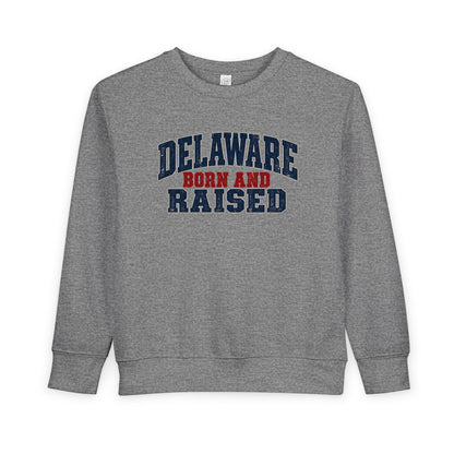 Delaware Born and Raised Rustic Heritage Unisex Toddler Sweatshirt