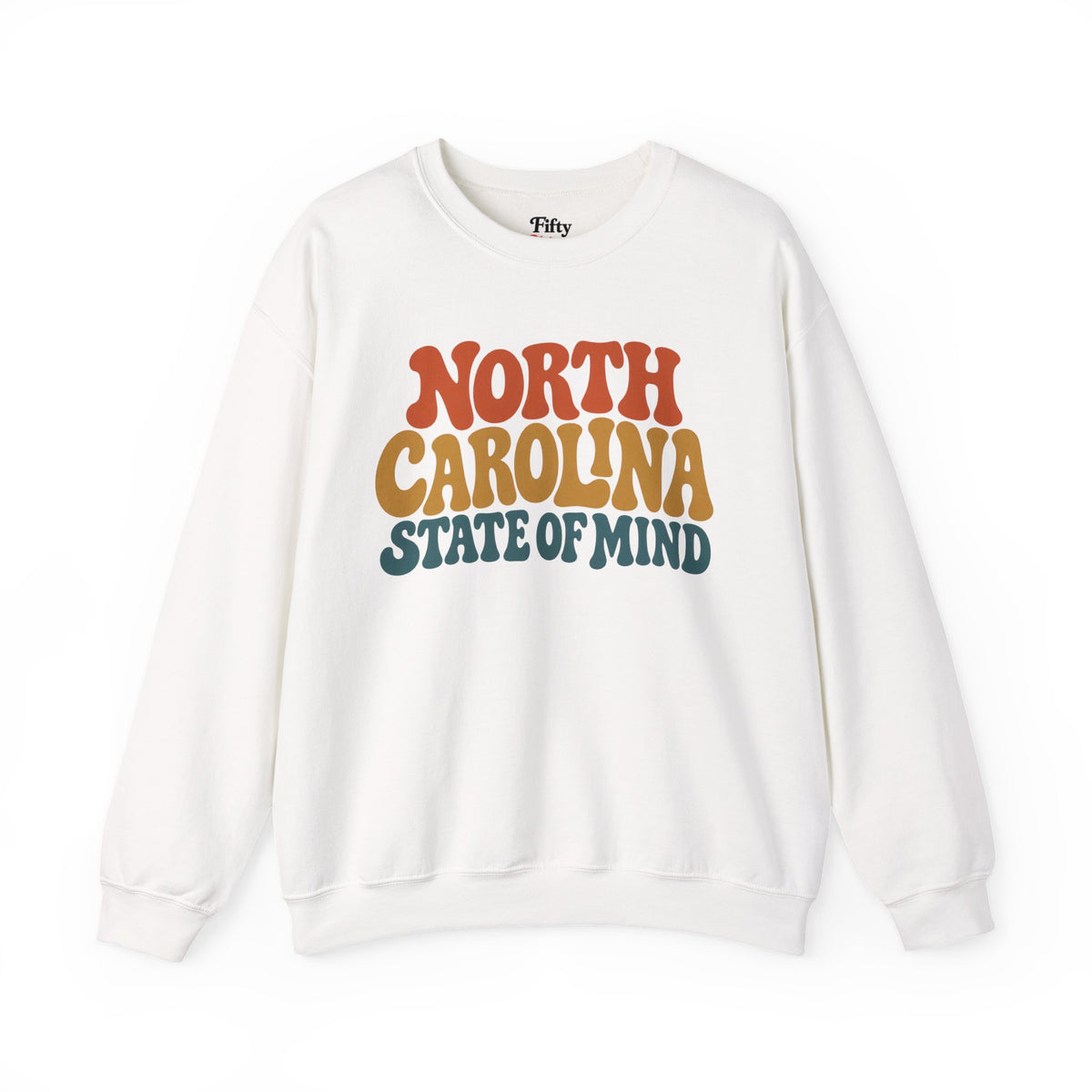 North Carolina State of Mind Unisex Crewneck Sweatshirt State Name Graphic