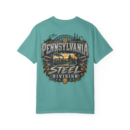 Pennsylvania Steel Division Unisex Comfort Color 1717 Streetwear Graphic Tee