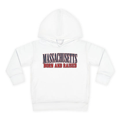 Massachusetts Born and Raised High-End Editorial Unisex Toddler Pullover Fleece Hoodie