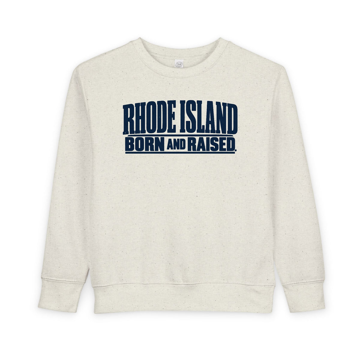 Rhode Island Born and Raised Minimal New England Heritage Unisex Toddler Sweatshirt