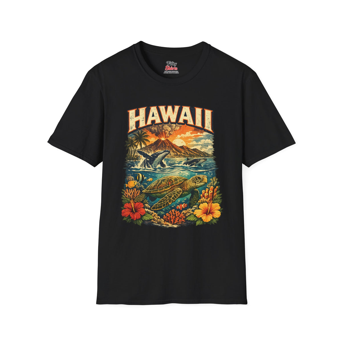 Hawaii Wildlife Unisex Softstyle T Shirt State Pride Graphic Tee Collections FS03