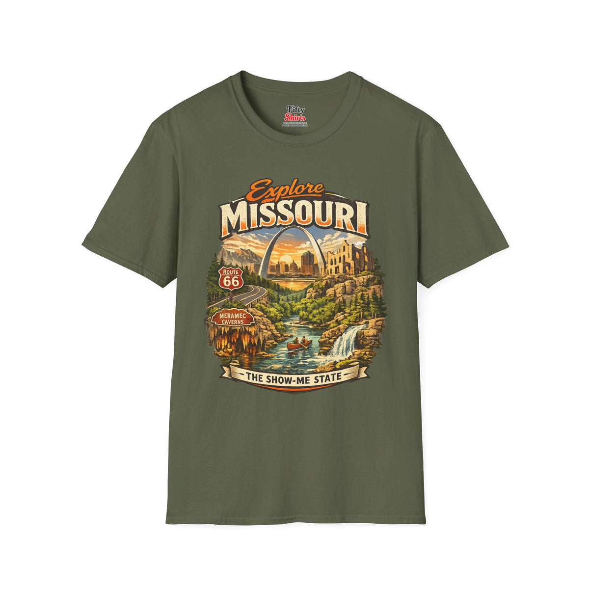 Explore Missouri Unisex Softstyle T Shirt State Pride Graphic Tee Collections FS03