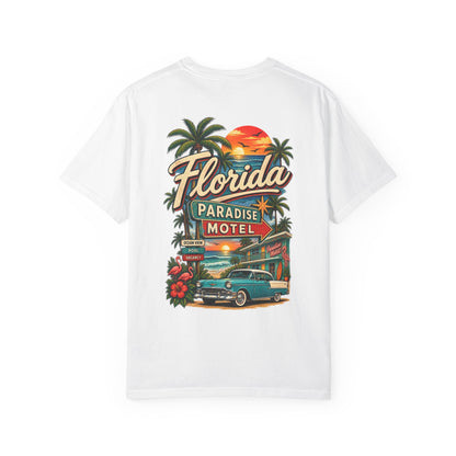 Florida Paradise Motel  Unisex Comfort Color 1717 Streetwear Graphic Tee