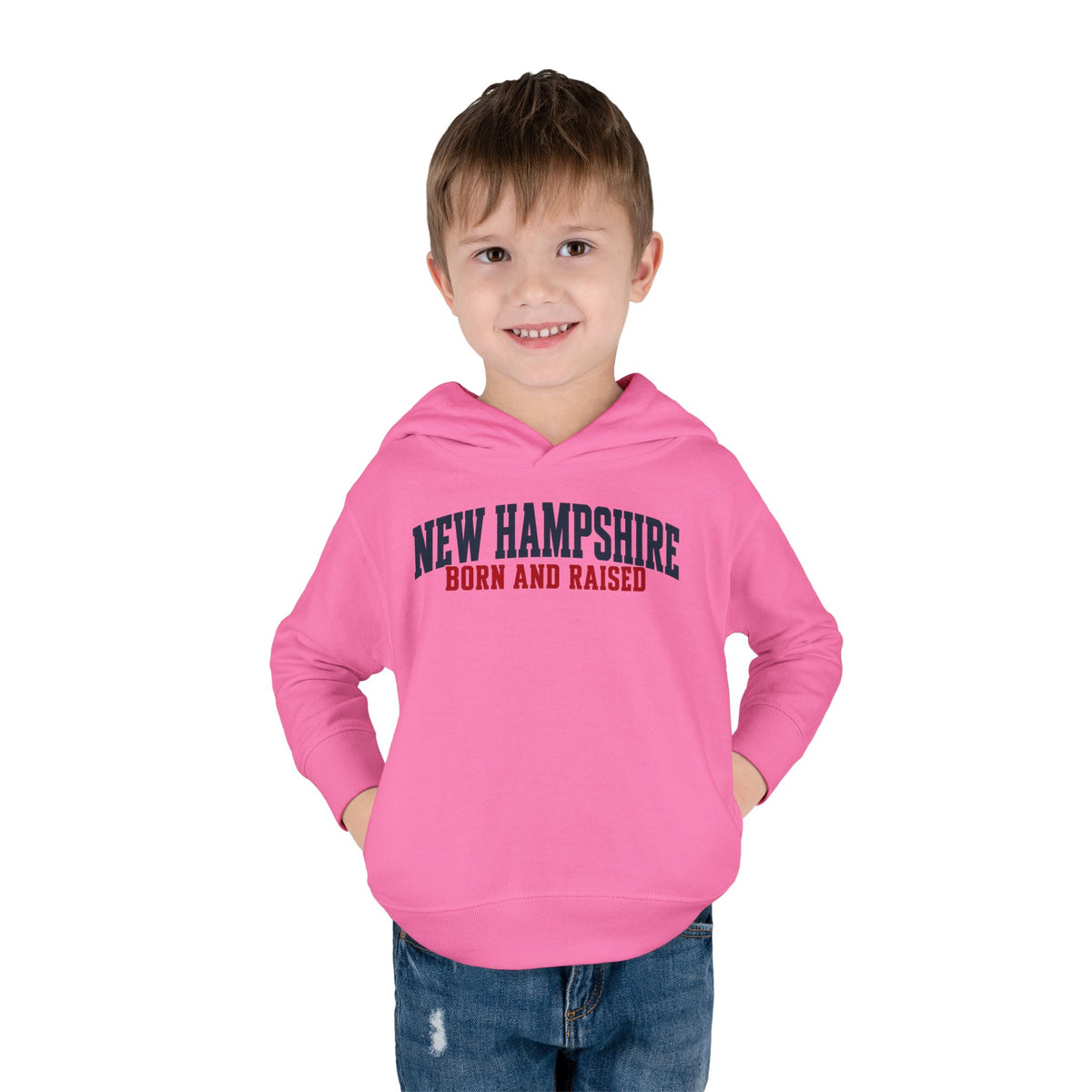 New Hampshire Born and Raised Minimal Heritage Unisex Pullover Fleece Hoodie