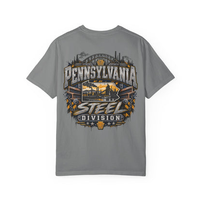 Pennsylvania Steel Division Unisex Comfort Color 1717 Streetwear Graphic Tee
