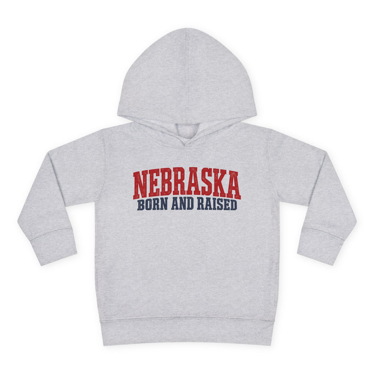 Nebraska Born and Raised Rugged Workwear Unisex Toddler Pullover Fleece Hoodie