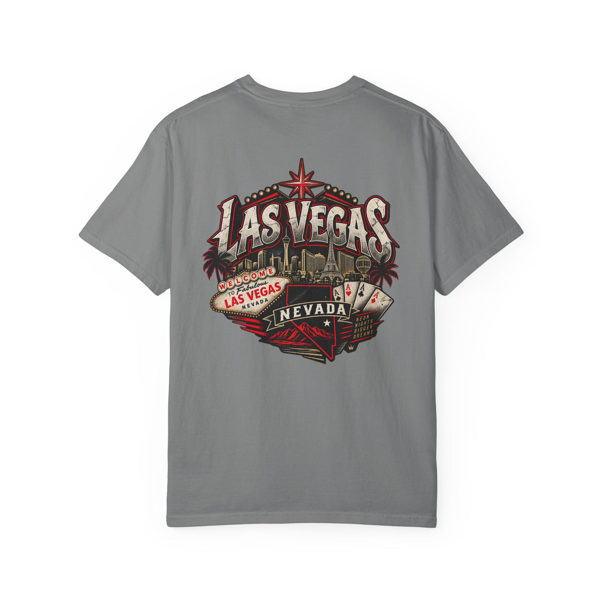 Las Vegas Nevada Unisex Comfort Color 1717 Streetwear Graphic Tee