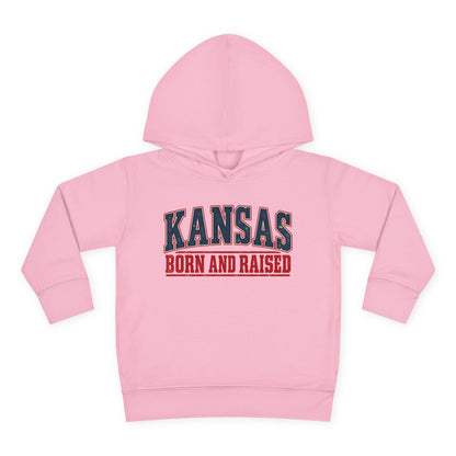 Kansas Born and Raised Small-Town Americana Unisex Toddler Pullover Fleece Hoodie