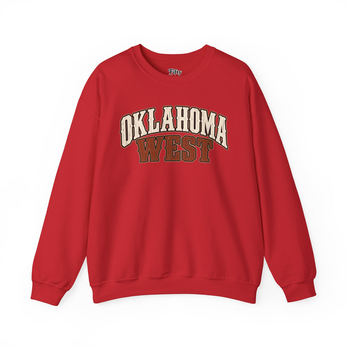 Oklahoma West Unisex Crewneck Sweatshirt State Name Graphic
