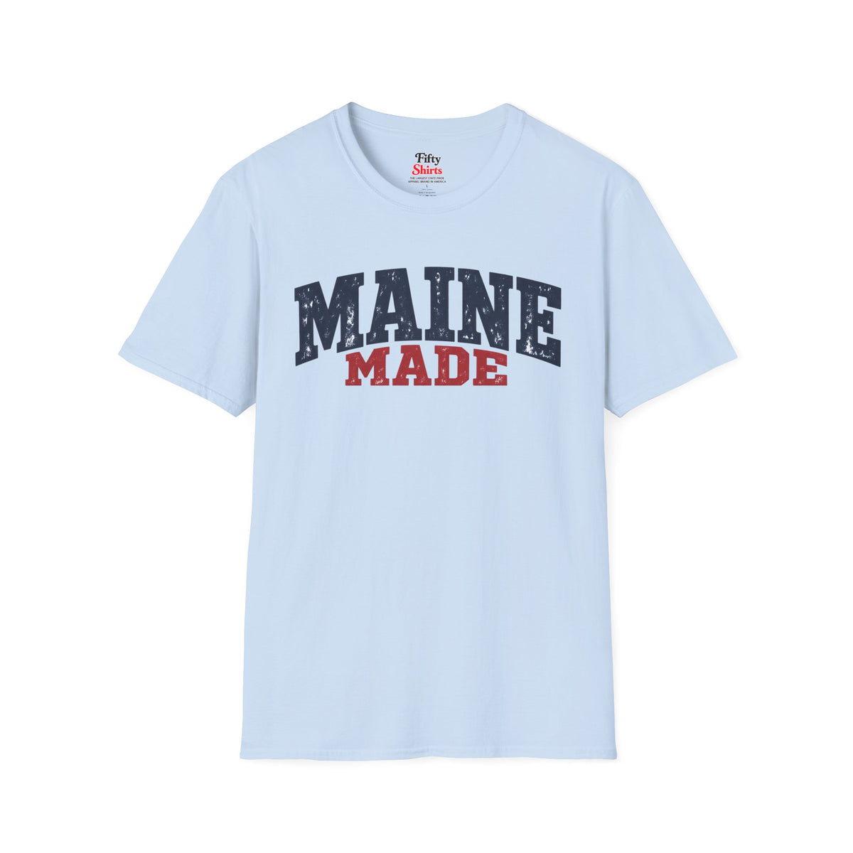 Maine Made Unisex Softstyle T Shirt State Name Graphic Tee