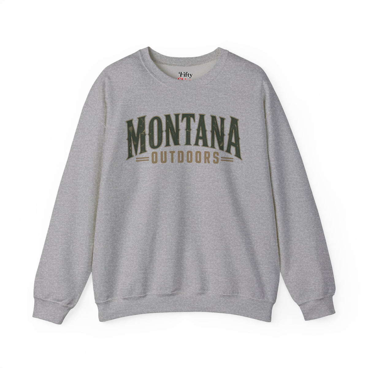 Montana Outdoors Unisex Crewneck Sweatshirt State Name Graphic