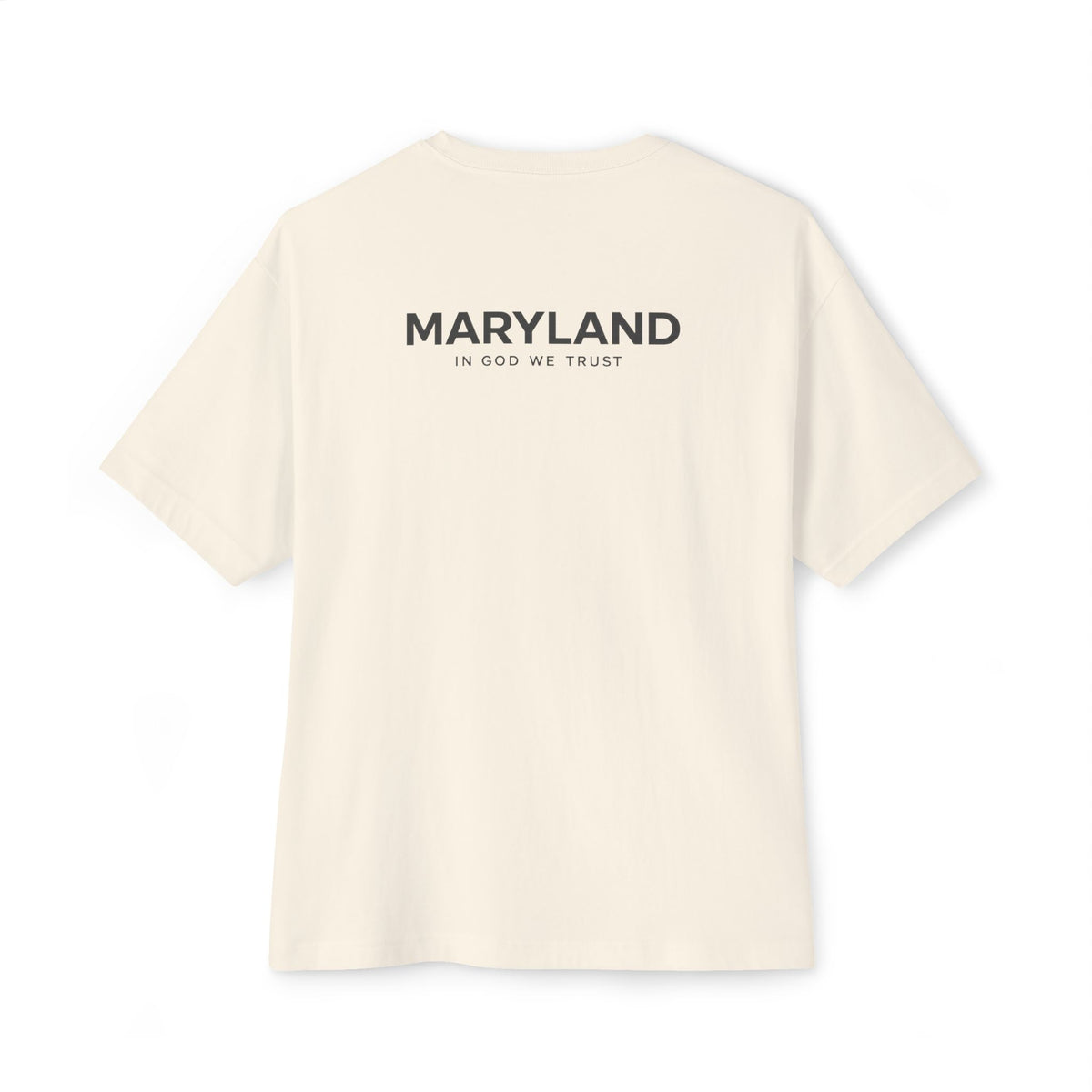 Maryland All State In God We Trust Unisex Casual Oversized Boxy Tee