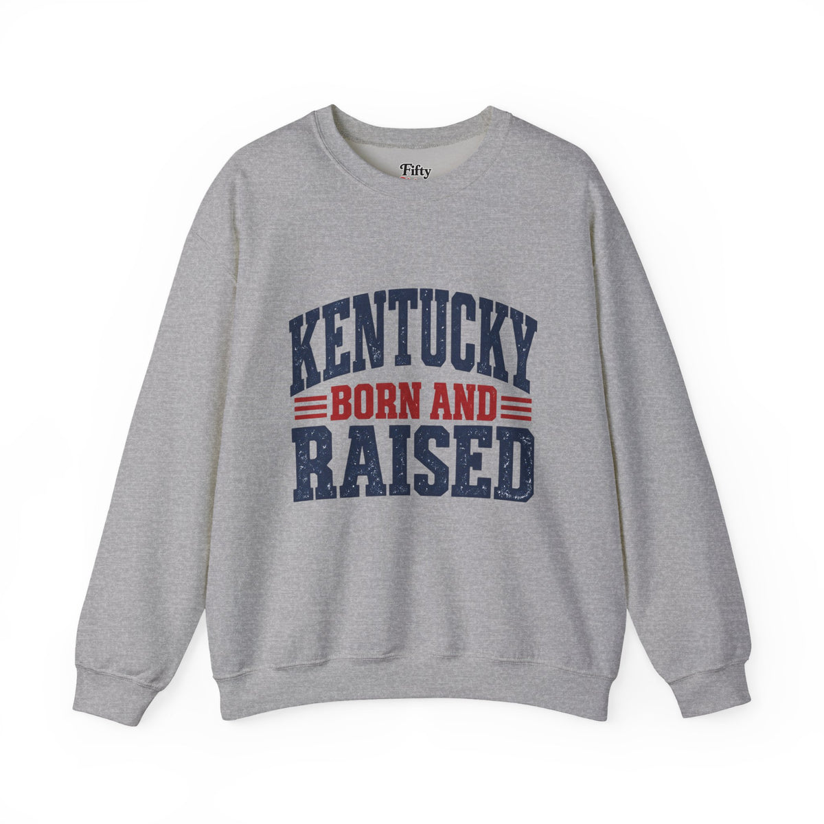 Kentucky Born and Raised Vintage Americana Unisex Sweatshirt Graphic