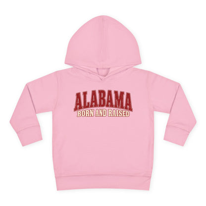 Alabama Born and Raised Classic Southern Heritage Unisex Toddler Pullover Fleece Hoodie