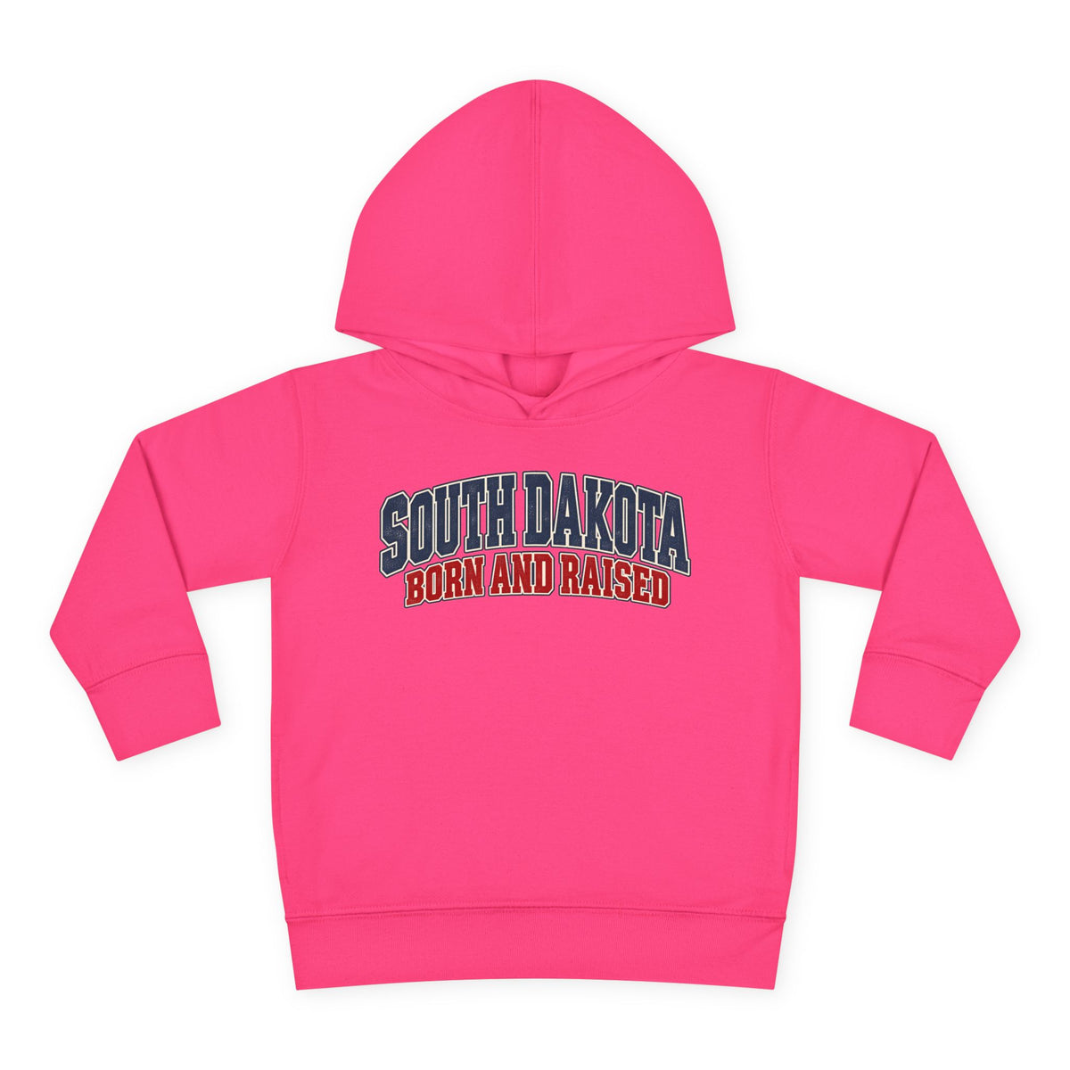 South Dakota Born and Raised Classic Collegiate Unisex Toddler Pullover Fleece Hoodie