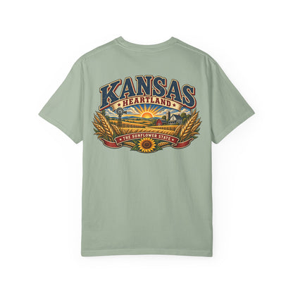 Kansas Heartland Unisex Comfort Color 1717 Streetwear Graphic Tee