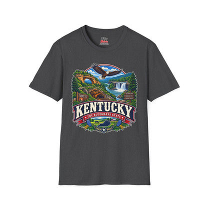 Kentucky Bluegrass State Adventure Unisex Softstyle T Shirt State Pride Graphic Tee Collections FS03