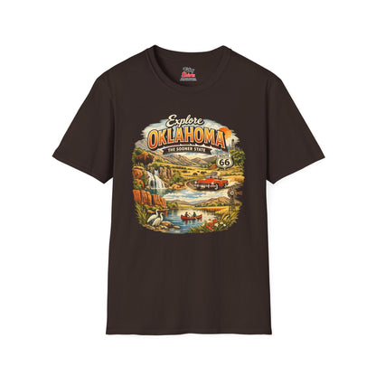 Explore Oklahoma Unisex Softstyle T Shirt State Pride Graphic Tee Collections FS03
