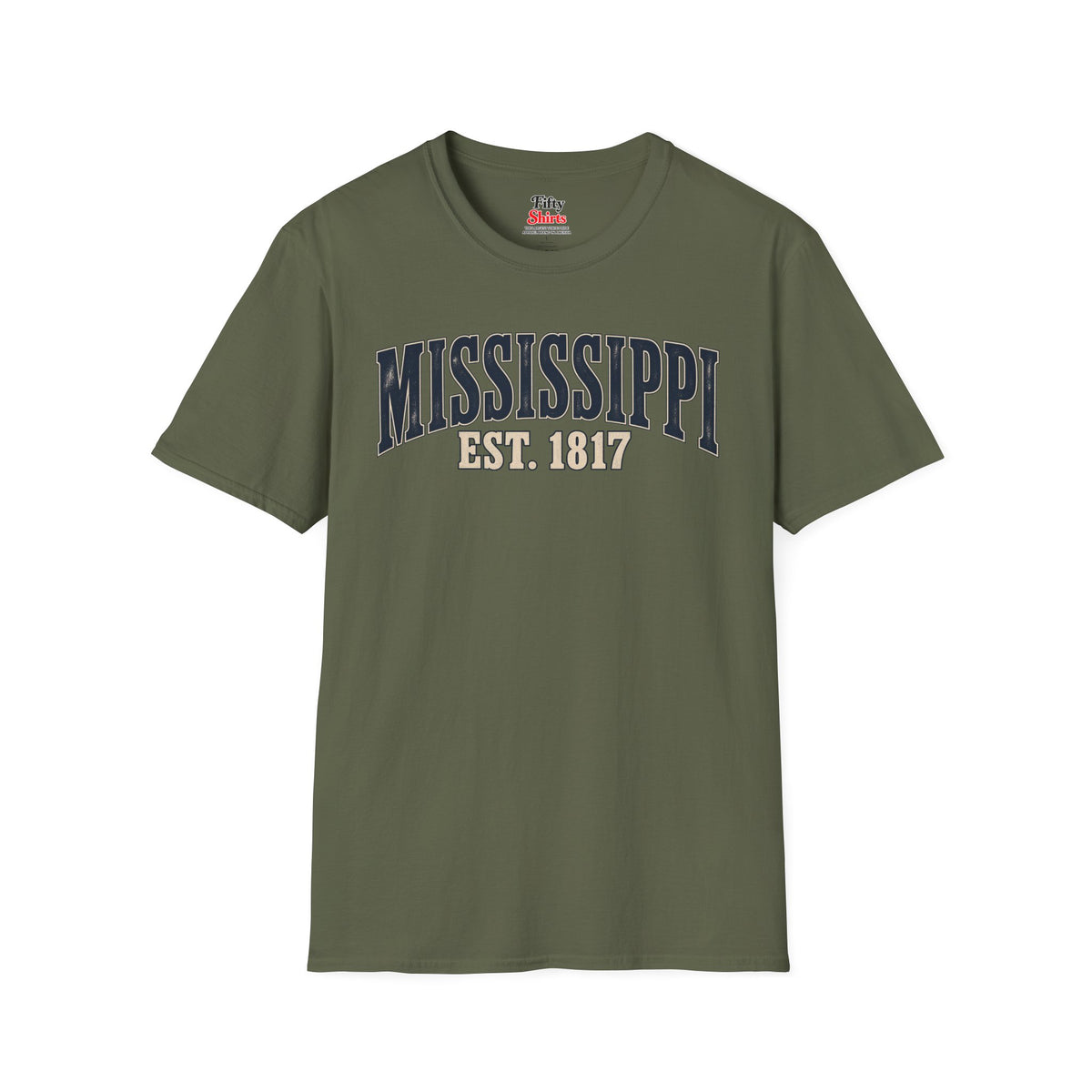 Mississippi Est 1817 Unisex Softstyle T Shirt State Name Graphic Tee