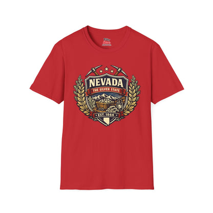 Nevada Heritage Badge Unisex Softstyle T Shirt State Pride Graphic Tee Collections FS03