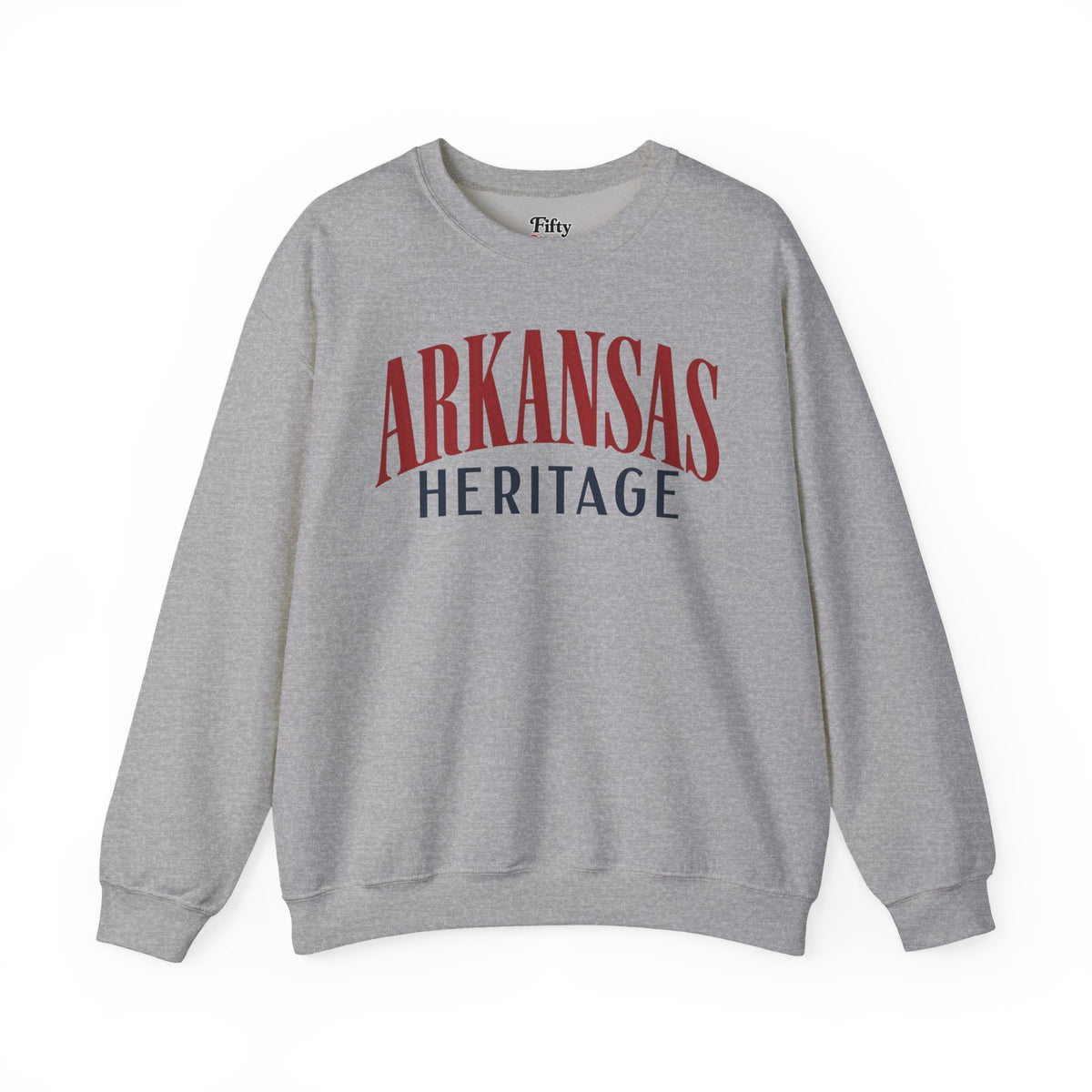 Arkansas Heritage Unisex Crewneck Sweatshirt State Name Graphic